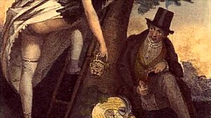 Vintage erotic illustration teases hairy retro secrets in antique style