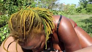 Poizon ivy delivers sloppy deepthroat to don whoe's monster black cock homemade