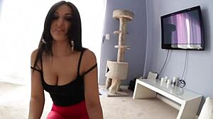 latina with massive tits milks big cock for hot pov titty fuck cumshot