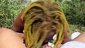 Poizon ivy delivers sloppy deepthroat to don whoe's monster black cock homemade