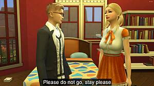 blonde teen lures colleague home for exam study fuck?