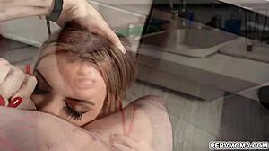 Linzee Ryder backs milf pussy onto Ike's hard dick from behind pleasuring her doggystyle
