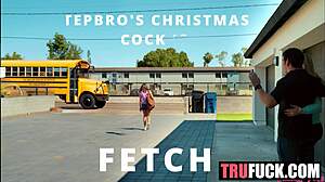 Stepbro's Christmas cock draws cheerleader Kait with Enzo East Megan Marx Mia River for wild petite ass rides