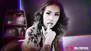 yumi sins' tight pussy stretched to edge by big cock facefuck and domination missionary