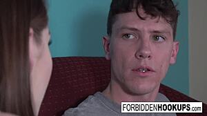 hey busty brunette, step-brother's cock ready for your deepthroat facial?