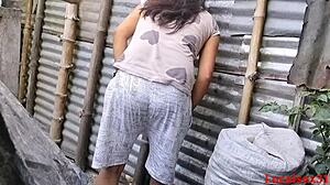 friend brutally anal fucks indian wife outdoors on ranch