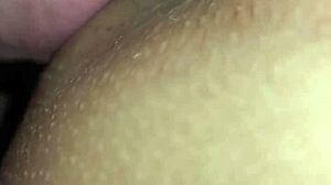 colombian sabrinafoxy gags on fan cock swallows full mouthful