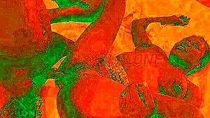 romantic ebony sex glows in cozy red-lit room curves