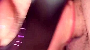 colombian sabrinafoxy gags on fan cock swallows full mouthful