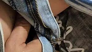 first date pov blonde teen lets him finger shaved pussy through jeans only