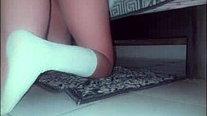 Petite college latina sneaks neighbor in for hardcore fuck