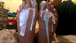 18 year old latina teases feet on webcam for older fan