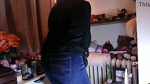 jeans hug my ass so tight it drives me wild with aching need...