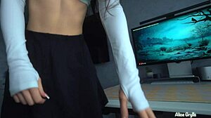 sensual pounding builds to massive cum blast on busty babe's face