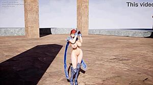 lets play with aria model's big tits ass dance! 🎮🍑