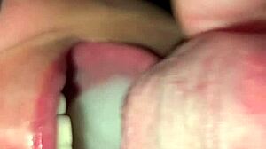 colombian sabrinafoxy gags on fan cock swallows full mouthful
