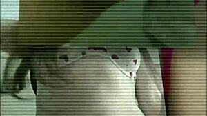 damn, pigtail student's post-shower ahegao while groping big natural tits and pussy
