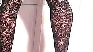 watch sissy kandi kane strip heels flashing shemale ass outdoors!