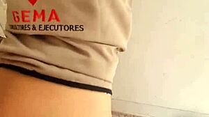 colombian engineer nataly bends over before work for boss doggystyle cum