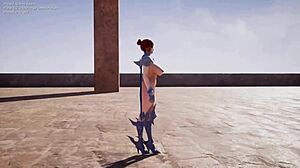 lets play with aria model's big tits ass dance! 🎮🍑