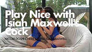 Cherie Deville And Nicole Doshi Share Isiah Maxwell In Intense Threesome Orgasms