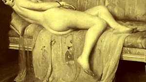 Vintage erotic illustration teases hairy retro secrets in antique style