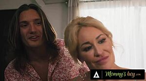 Mommys Boy Penny Barber Joins BFF StepSon Busty Group Fuck