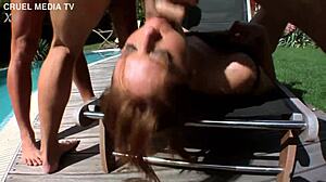 Outdoor Double Penetration Fills Susanna Lauro's Ass and Pussy with Cum Swallow Fingering in Heels!