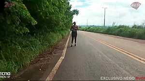 Giant Black Cock Ruins Cuck's Big Ass Wife Outdoors