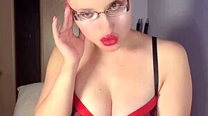 goddess mistress demands your gold in live webcam findom session glasses nails
