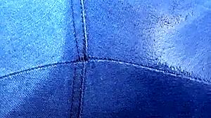 curious wife soaks her tight jeans in hot pissing play session