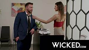 liz jordan spies bust leads to breakroom blowjob and doggystyle ride