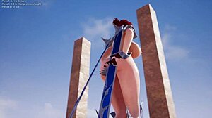 lets play with aria model's big tits ass dance! 🎮🍑