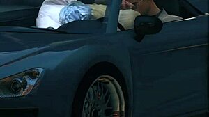 GTA 5 hooker busted mid-car sex with wild prostitute lady!