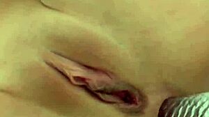 hidden phone films skinny brunette's monster cock anal creampie!