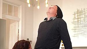 Sneaky Perv Captures Beautiful Fat BBW Sucking Cock