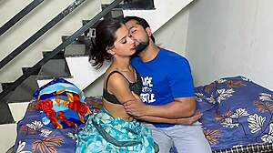 hot indian girlfriend tempts guy for quick steamy sex