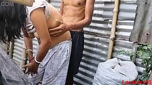 friend brutally anal fucks indian wife outdoors on ranch