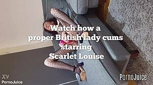 scarlet louise cums like a true british granny