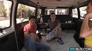 Fucking blonde slut Brynn Tyler hard outdoors for cash in car