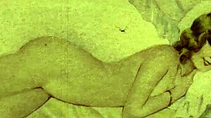 Vintage erotic illustration teases hairy retro secrets in antique style