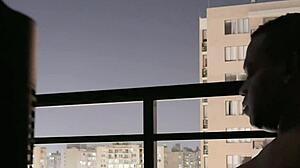 Amateur Couple Balcony Blowjob With Best Friend's Huge Cock