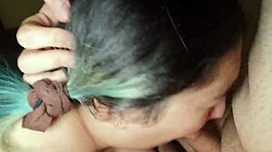 busty chubby latina brunette gf screams as monster cock rails her huge natural tits and curvy ass, pigtails bouncing in submissive dirty talk spit roast with lover