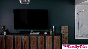 Cum-hungry sia lust begs stepdad's load then stepbro's second creampie explosion!