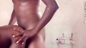 mature ebony dude raw dogs step sis after ass rub