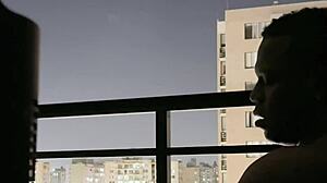 Amateur Couple Balcony Blowjob With Best Friend's Huge Cock