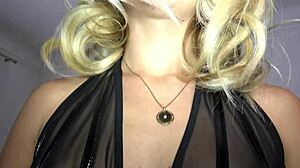 sexy lingerie haul rips into lesbian leather dress striptease party pussy lips oops?