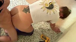 Hardcore Trap House Fuck Makes Milf Ass Work Wet Pussy Bareback