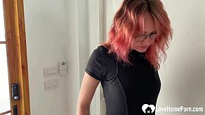 helpless n horny... my gf crushes me under her sexy pantyhose feet n sits on face