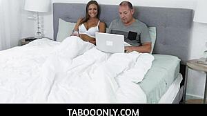 Stepmom Havana Bleu Fucked Taboo in Front of Old Man?